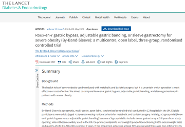 Roux-en-Y gastric bypass, adjustable gastric banding, or sleeve gastrectomy for severe obesity (By-Band-Sleeve) - Jane Blazeby paper