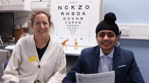Jacq Miller, Ci2i researcher, with a young interview assistant
