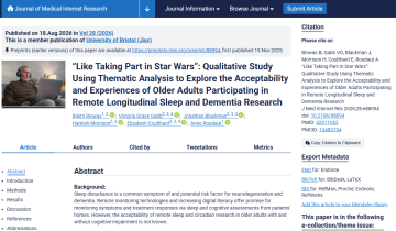 “Like Taking Part in Star Wars”: Qualitative Study Using Thematic Analysis to Explore the Acceptability and Experiences of Older Adults Participating in Remote Longitudinal Sleep and Dementia Research - Liz Coulthard paper