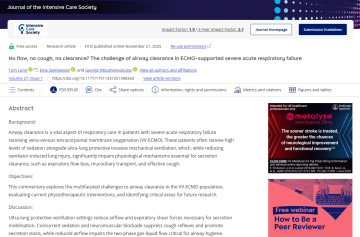 No flow no cough no clearance - The challenge of airway clearance in ECMO-supported severe acute respiratory failure - Tom Lunn commentary piece